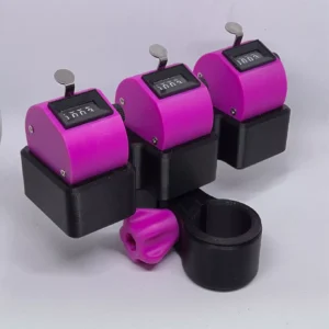 Triple Fuchsia/Black Clicker Fish Counter