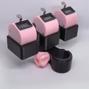 Triple Pink/Black Clicker Fish Counter