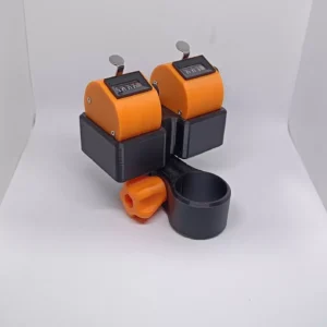 Double Orange/Black Clicker Fish Counter