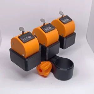 Triple Orange/Black Clicker Fish Counter